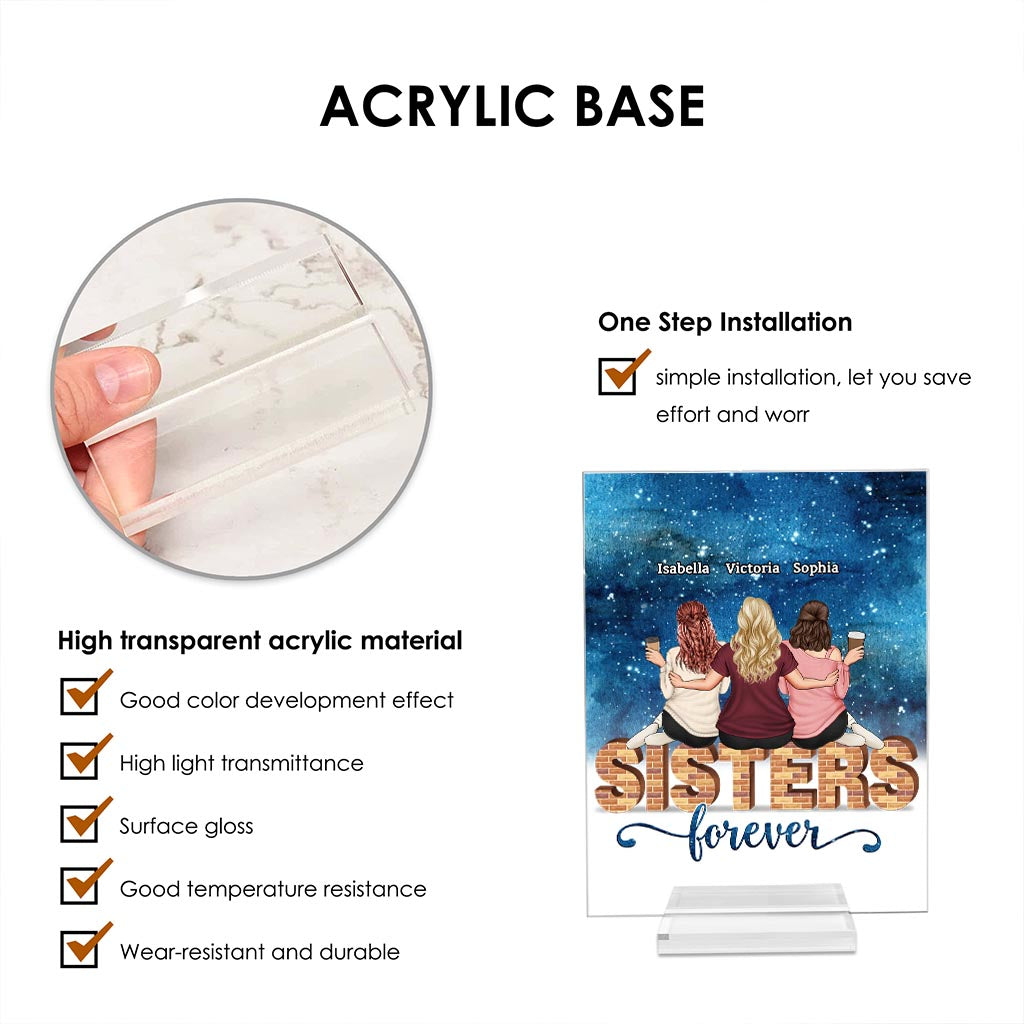 Bestie Forever - Personalized Bestie Transparent Acrylic Plaque