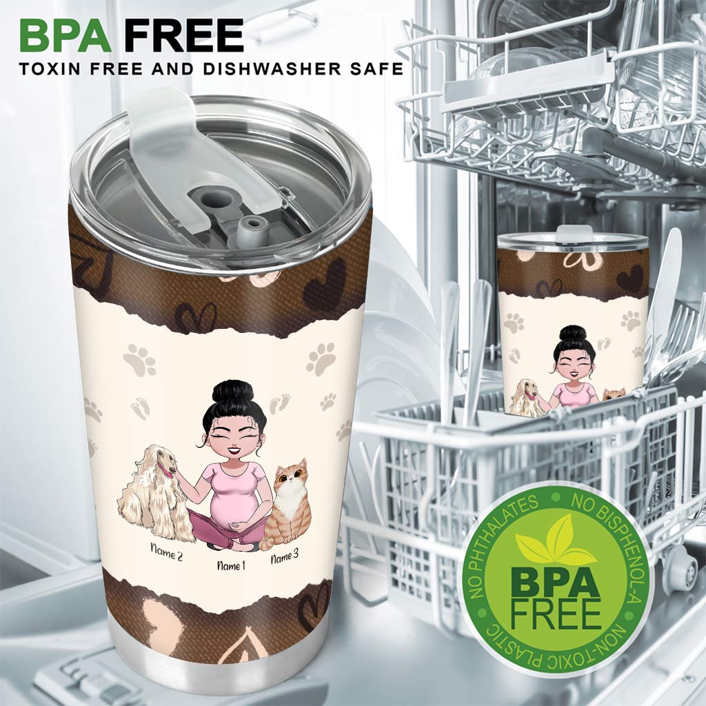 Only The Best Fur Mama - Personalized Dog Tumbler