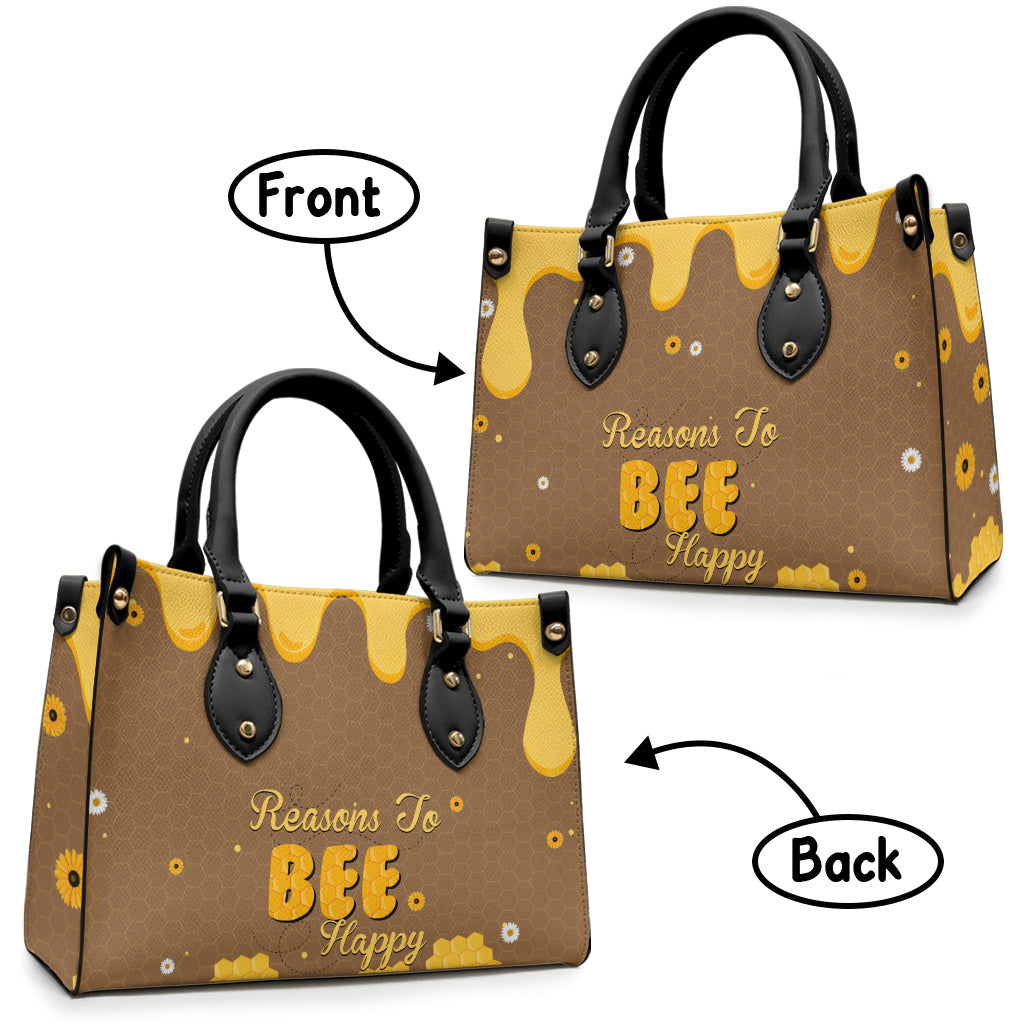 Soyez heureuse - Cadeau pour grand-mère, maman - Sac à main en cuir personnalisé