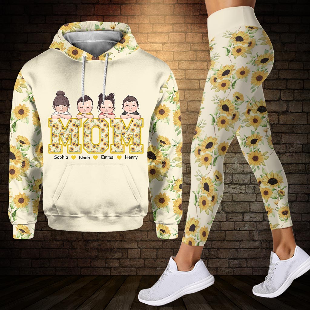 Fleurs de Nana - Sweat à capuche et legging personnalisés pour la fête des mères