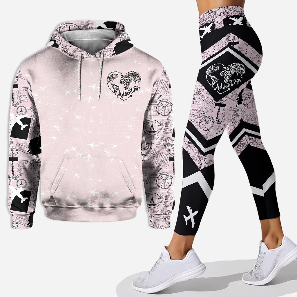 Just A Girl Who Loves Traveling - Personalized Travelling Hoodie and Leggings