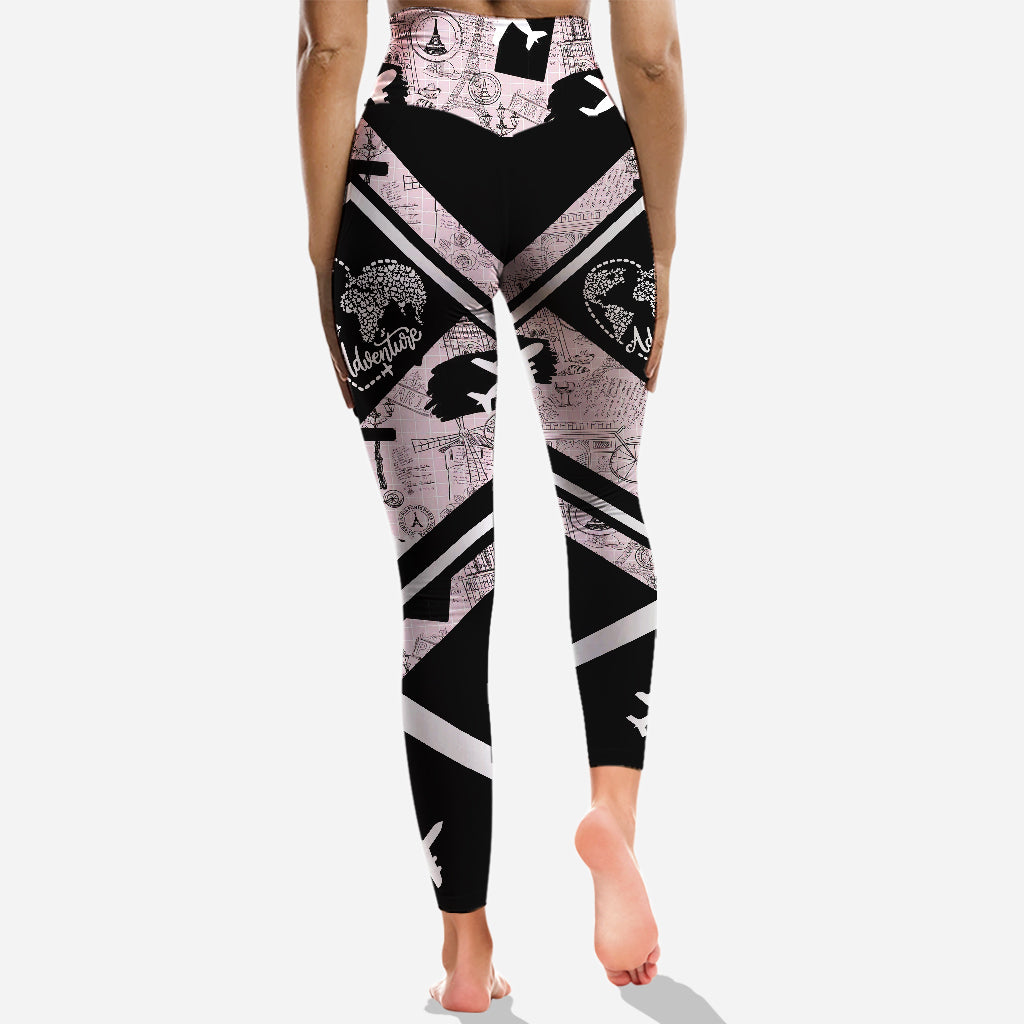 Just A Girl Who Loves Traveling - Personalized Travelling Hoodie and Leggings