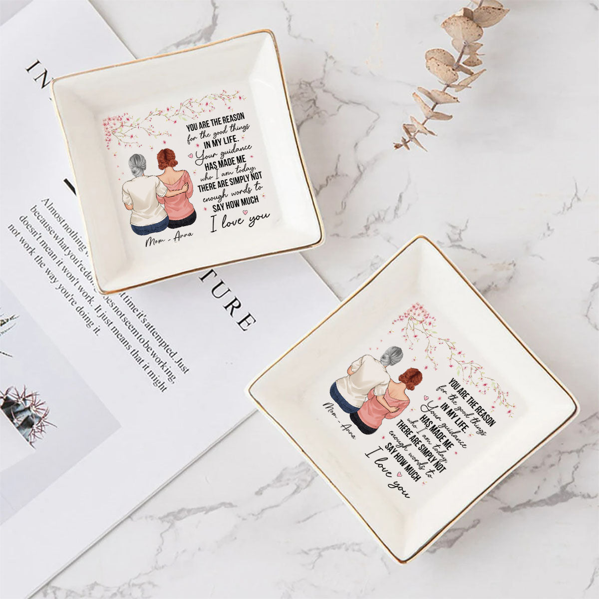 Tu es la raison - Cadeau pour maman, grand-mère - Porte-bijoux personnalisé