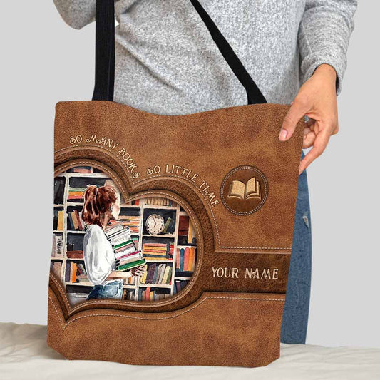 So Many Books Personalized Tote Bag