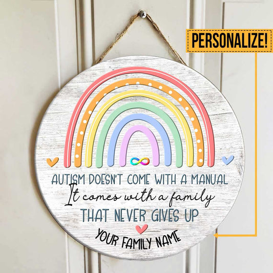 L'autisme n'est pas une fatalité - Panneau rond en bois personnalisé de sensibilisation à l'autisme