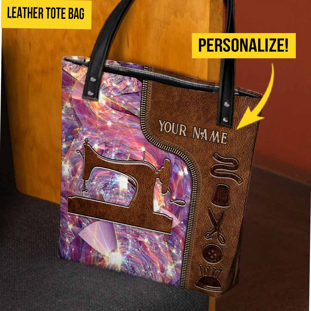 Sac fourre-tout personnalisé « J'adore coudre »