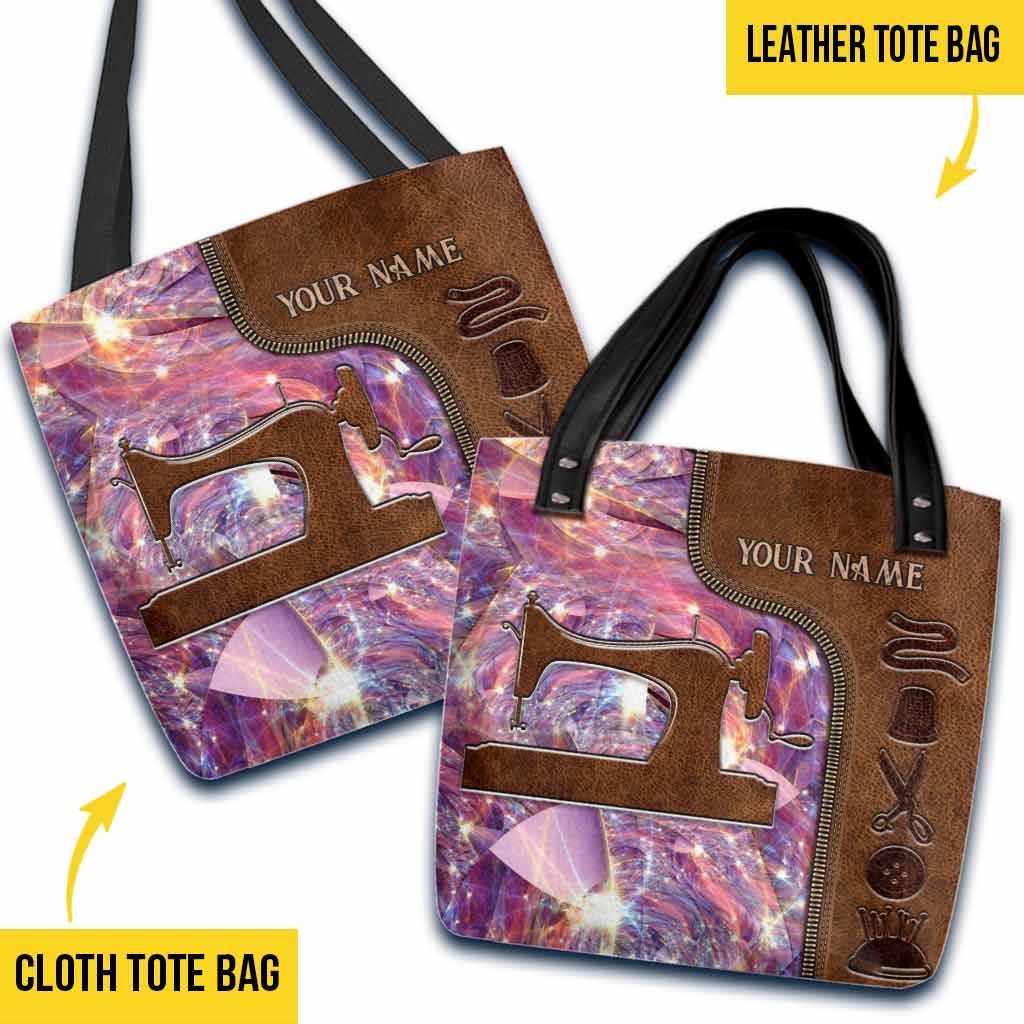 Sac fourre-tout personnalisé « J'adore coudre »