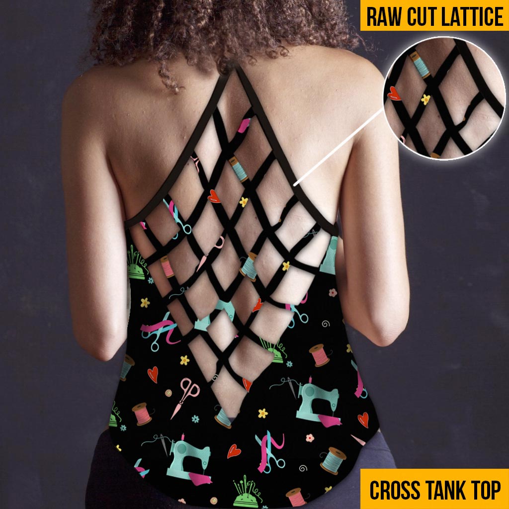 Je couds un morceau de mon cœur - Débardeur matelassé à croix