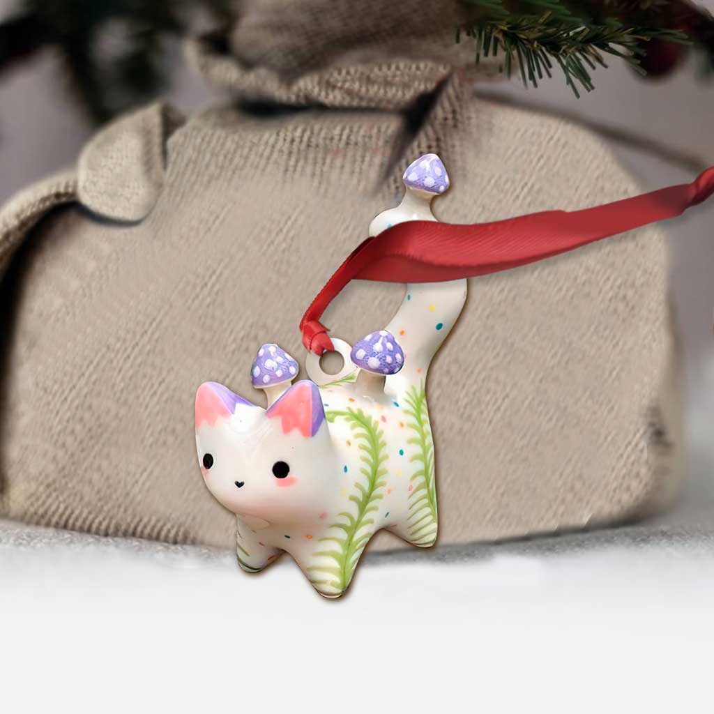 Chat mignon - Décoration de Noël avec motif imprimé en 3D (Impression recto verso)