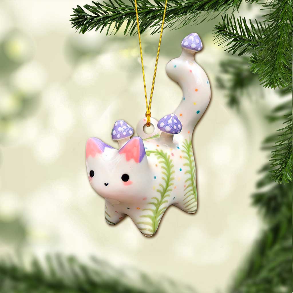 Chat mignon - Décoration de Noël avec motif imprimé en 3D (Impression recto verso)