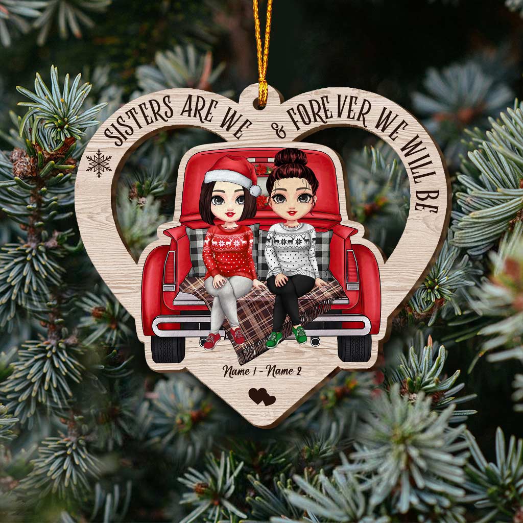 Meilleures amies pour toujours - Ornement de Noël personnalisé pour meilleures amies
