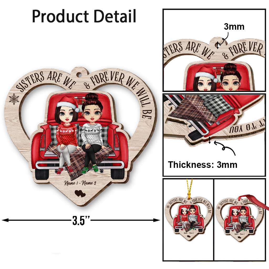 Meilleures amies pour toujours - Ornement de Noël personnalisé pour meilleures amies