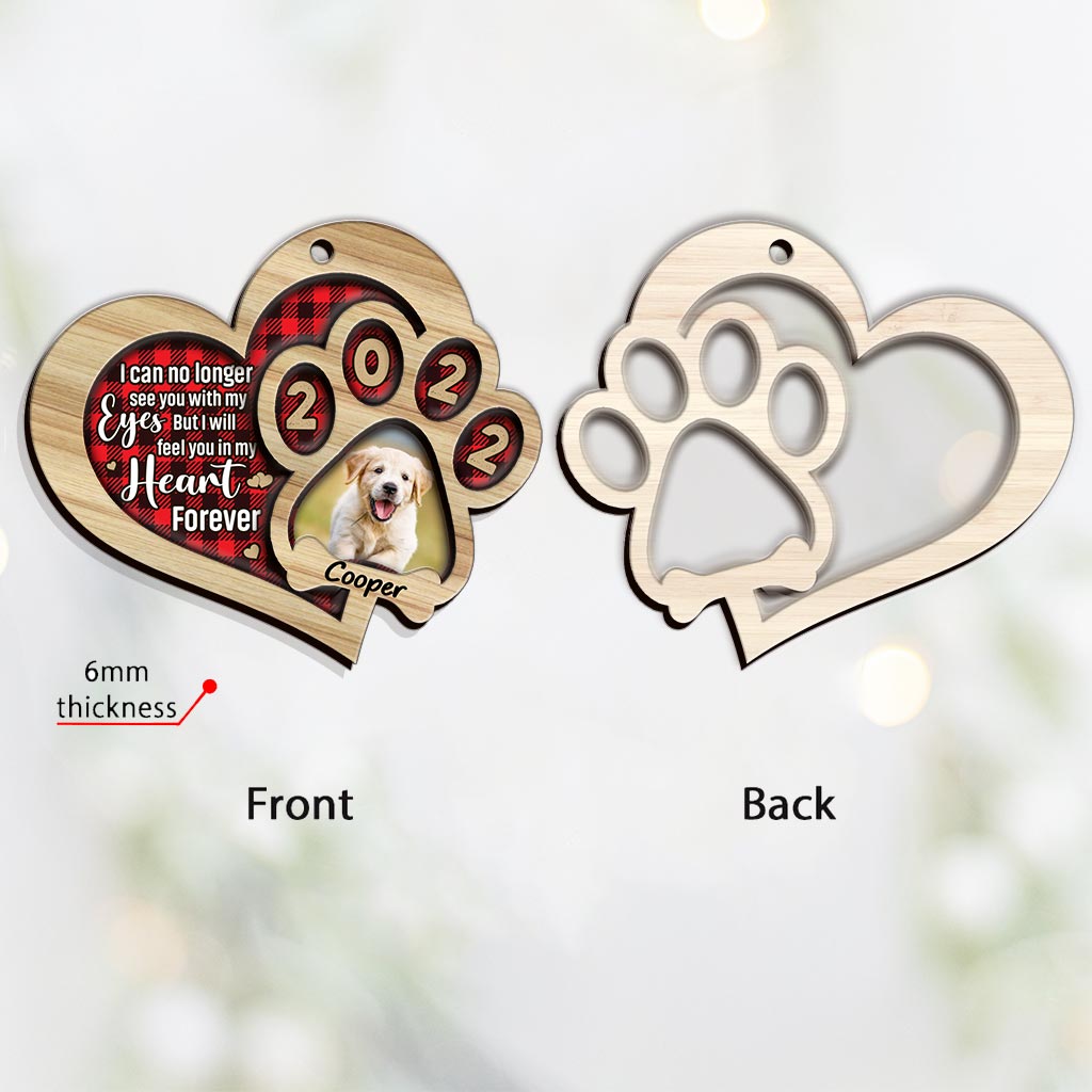 Je ne peux plus te voir - Ornement de Noël personnalisé pour chien, mélange de couches