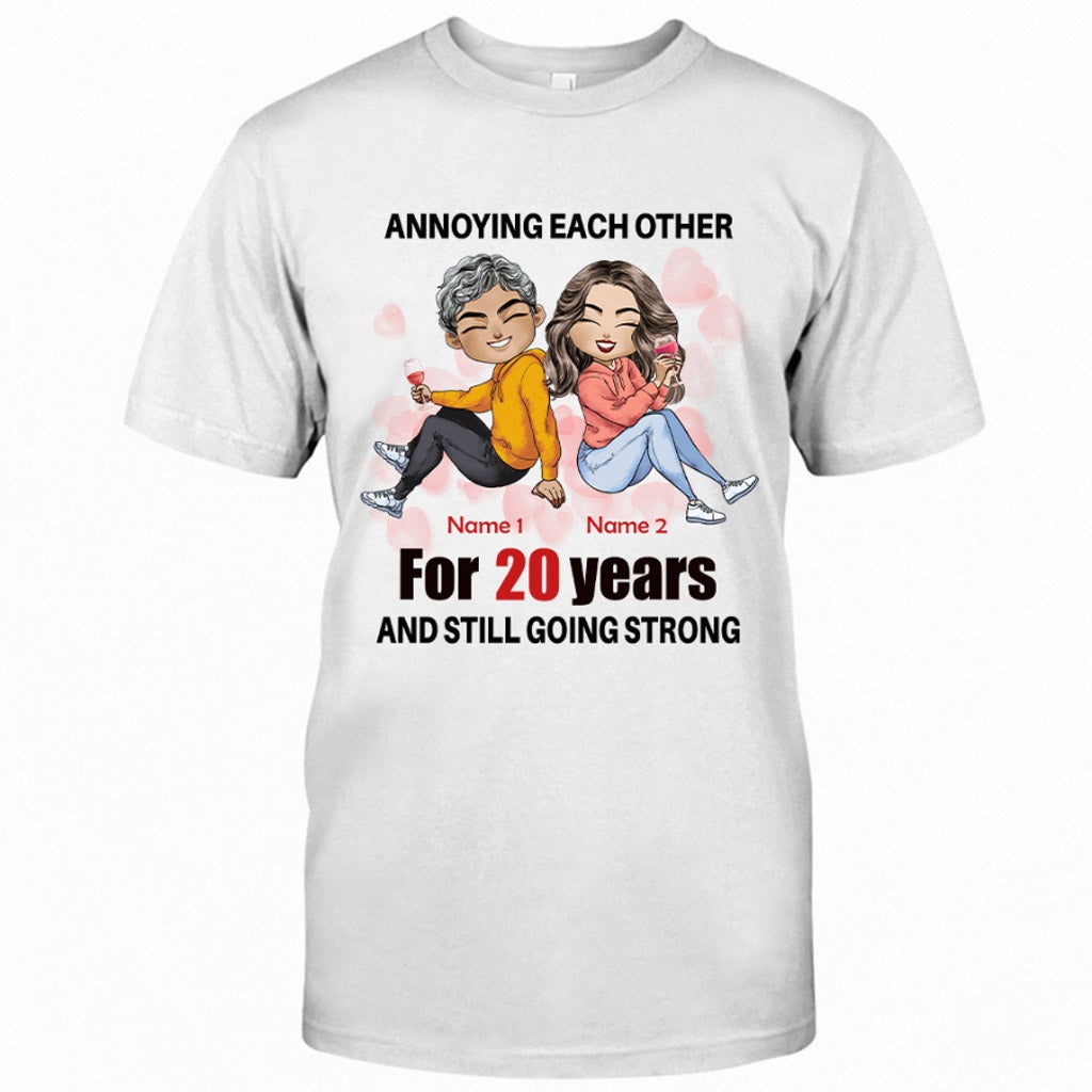 Mari et femme qui s'agacent mutuellement - T-shirt et sweat à capuche personnalisés pour couples