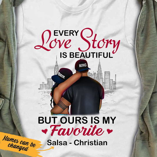 Every Love Story Is Beautiful - Personalized Couple T-shirt & Hoodie 0124