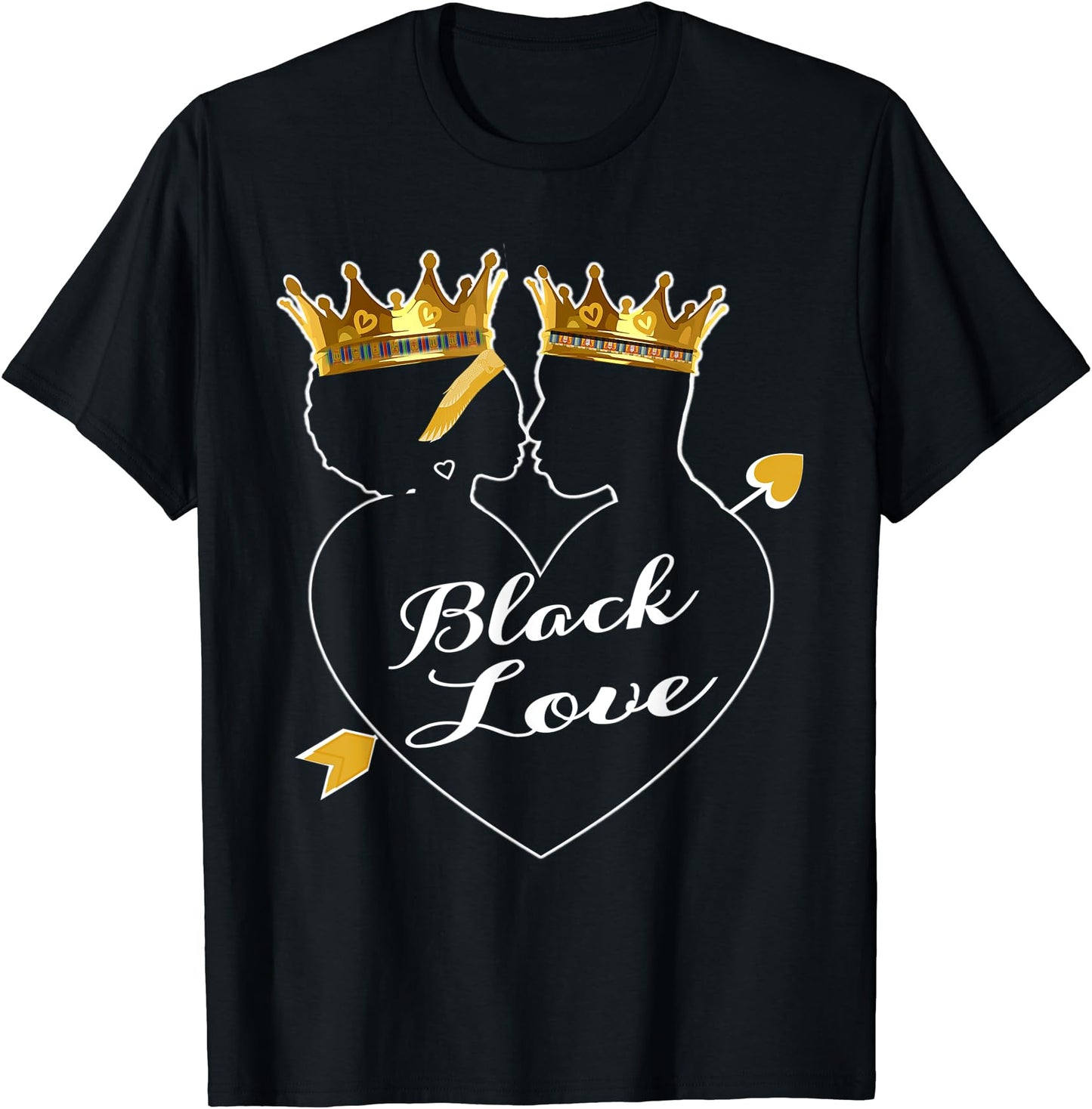T-shirt et sweat à capuche Black Love Couple 0124