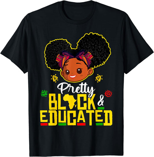 T-shirt et sweat à capuche « Pretty Black And Educated African American » 0224