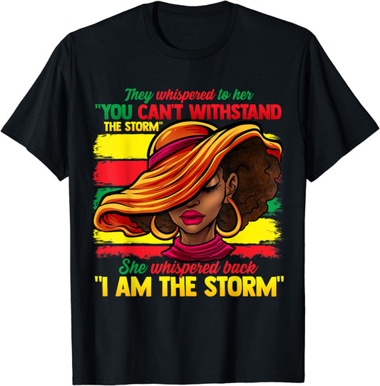 T-shirt et sweat à capuche afro-américains « I Am The Storm » 0224