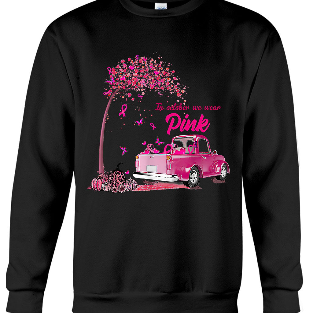 In October We Wear Pink - Breast Cancer Awareness T-shirt And Hoodie 092021
