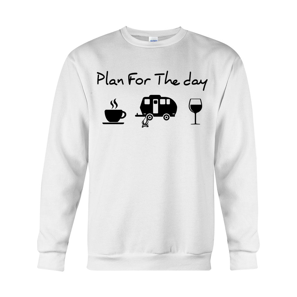 Planifiez votre journée - T-shirt et sweat à capuche de camping 112021