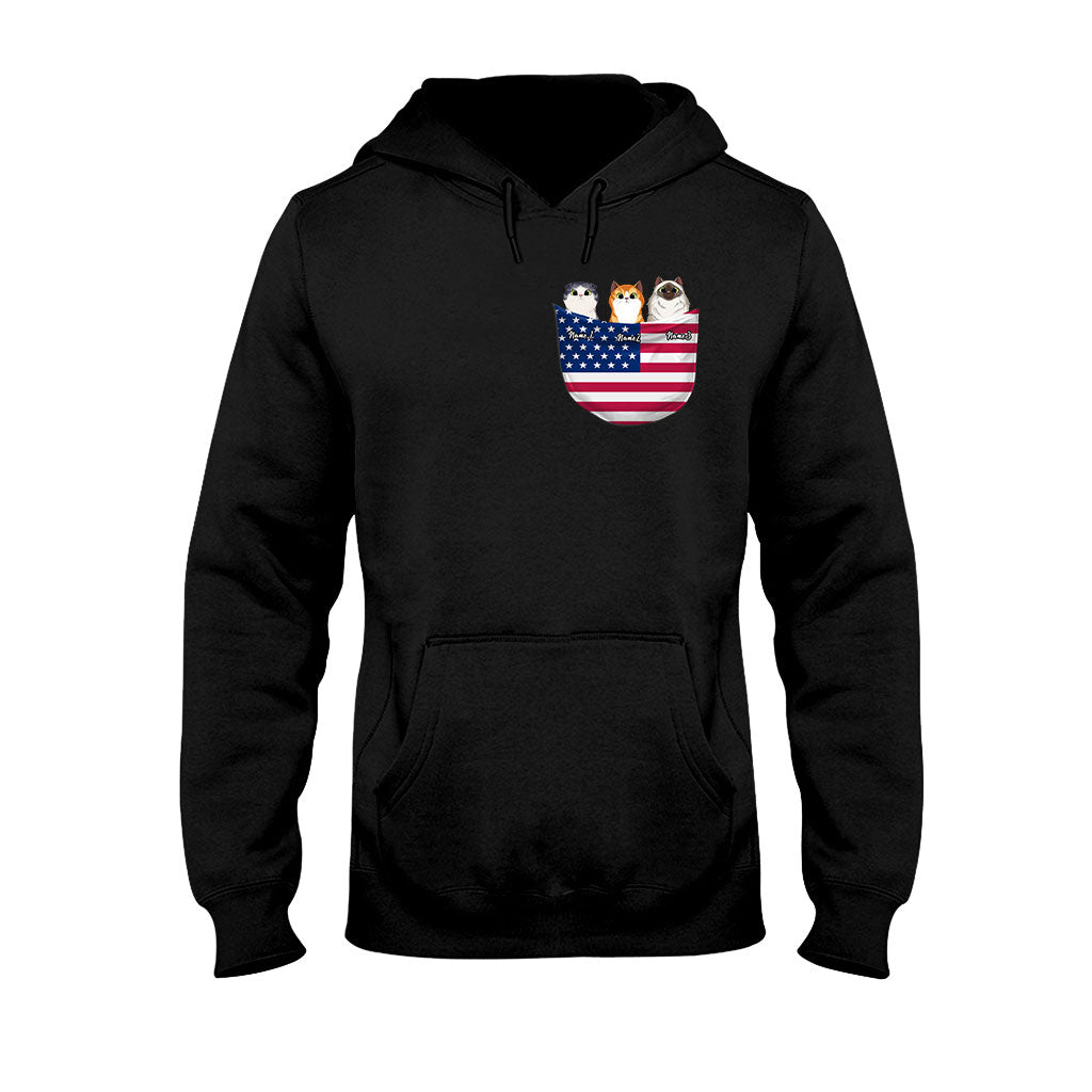The 4th Of July - Personalized Independence Day Cat T-shirt and Hoodie