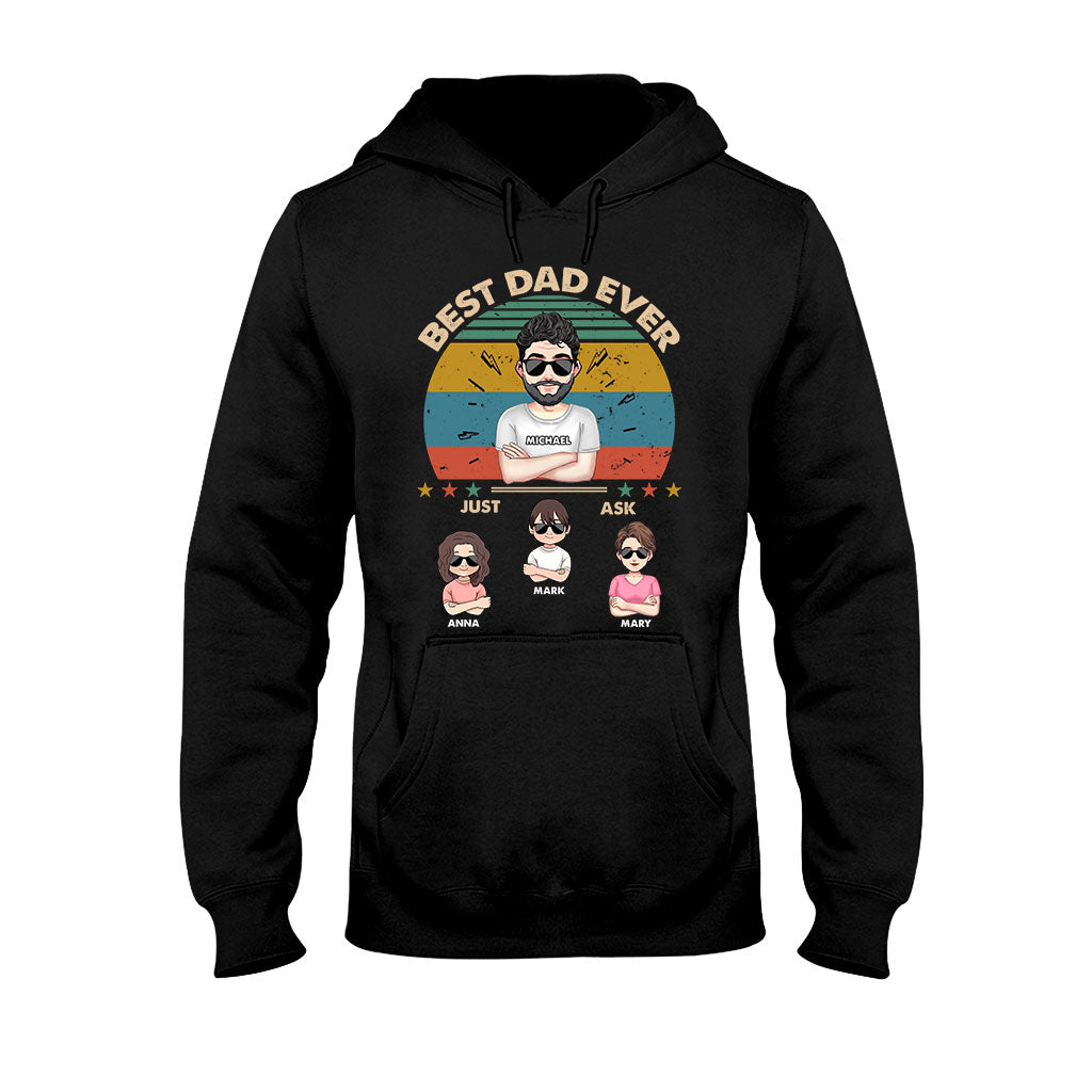 Meilleur papa du monde - Cadeau pour papa, maman, grand-père, grand-mère - T-shirt et sweat à capuche personnalisés