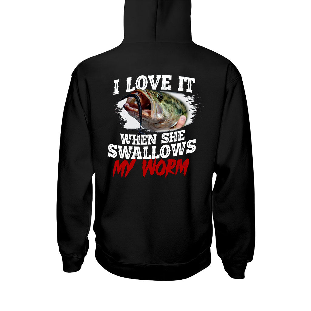 Avalez mon ver - T-shirt et sweat à capuche de pêche 1121