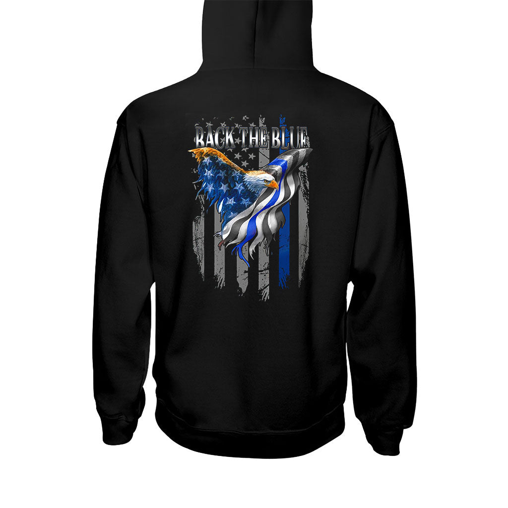 Ligne bleue - T-shirt et sweat à capuche d'agent de police 0621