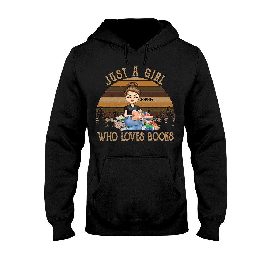 Juste une fille qui aime les livres - T-shirt et sweat à capuche personnalisés sur le thème des livres