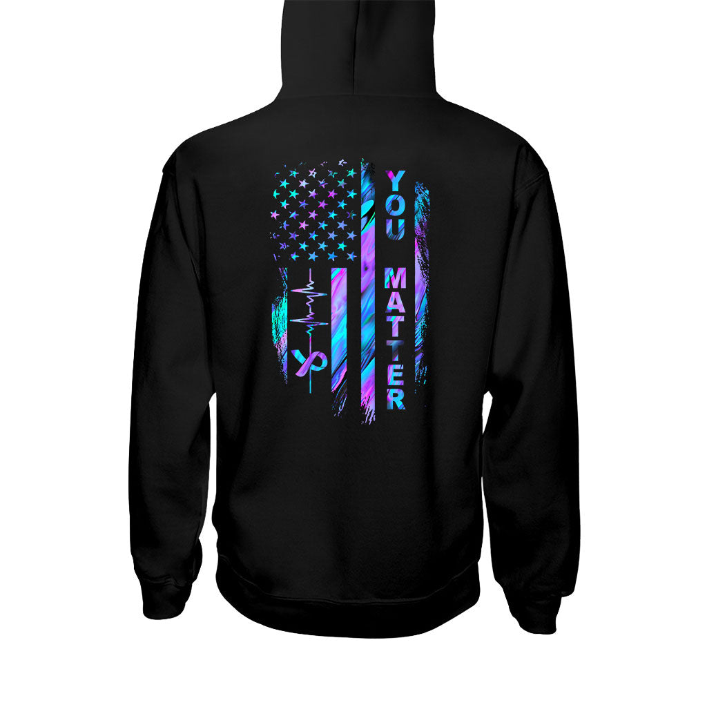 T-shirt et sweat à capuche avec drapeau de prévention du suicide 062021