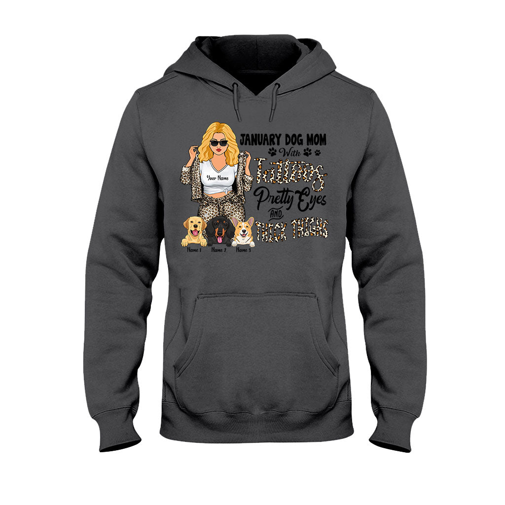 Maman chienne tatouée aux jolis yeux et aux cuisses bien charnues - T-shirt et sweat à capuche personnalisés pour la fête des mères