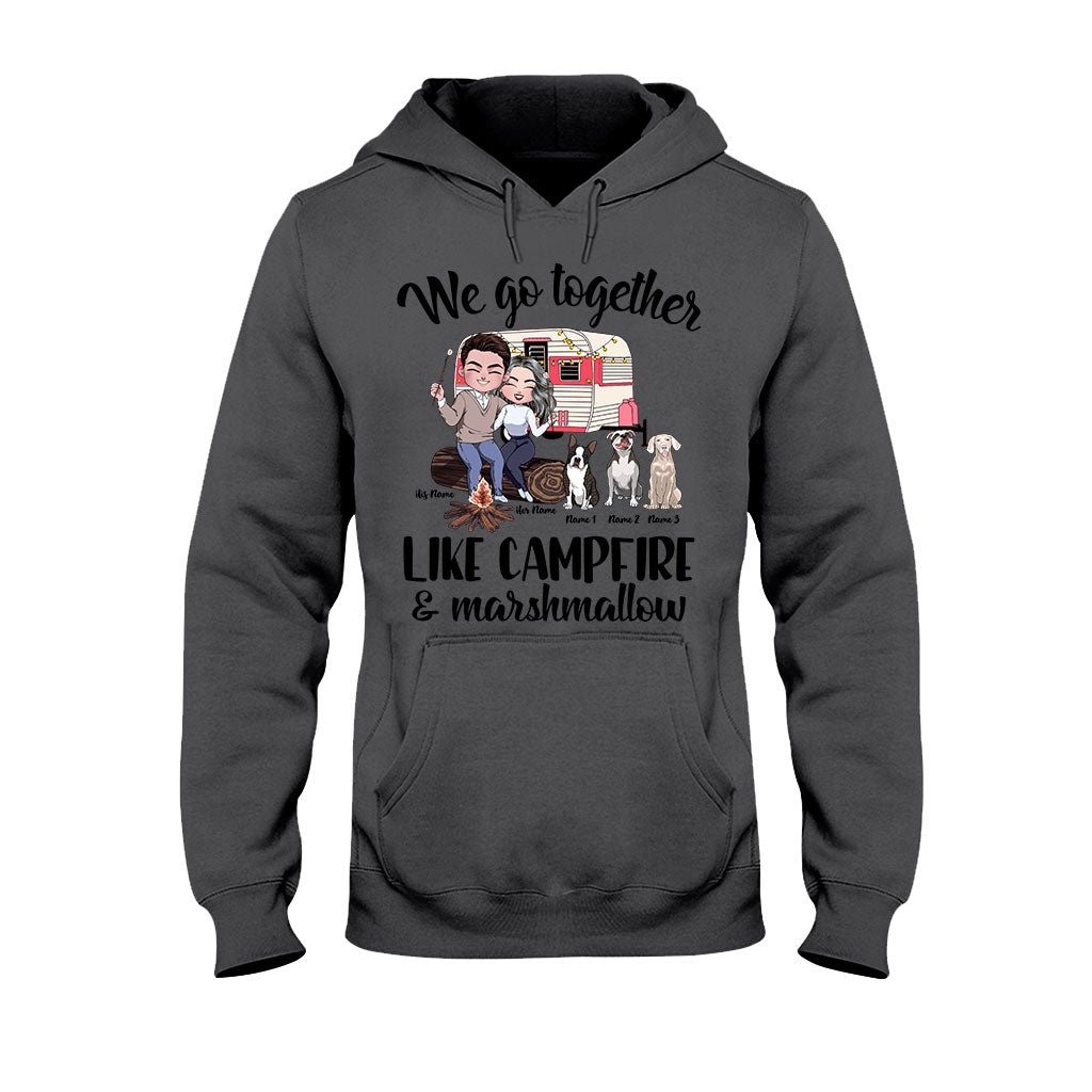 You And Me And The Dogs And The Campfire - Personalized Camping T-shirt and Hoodie