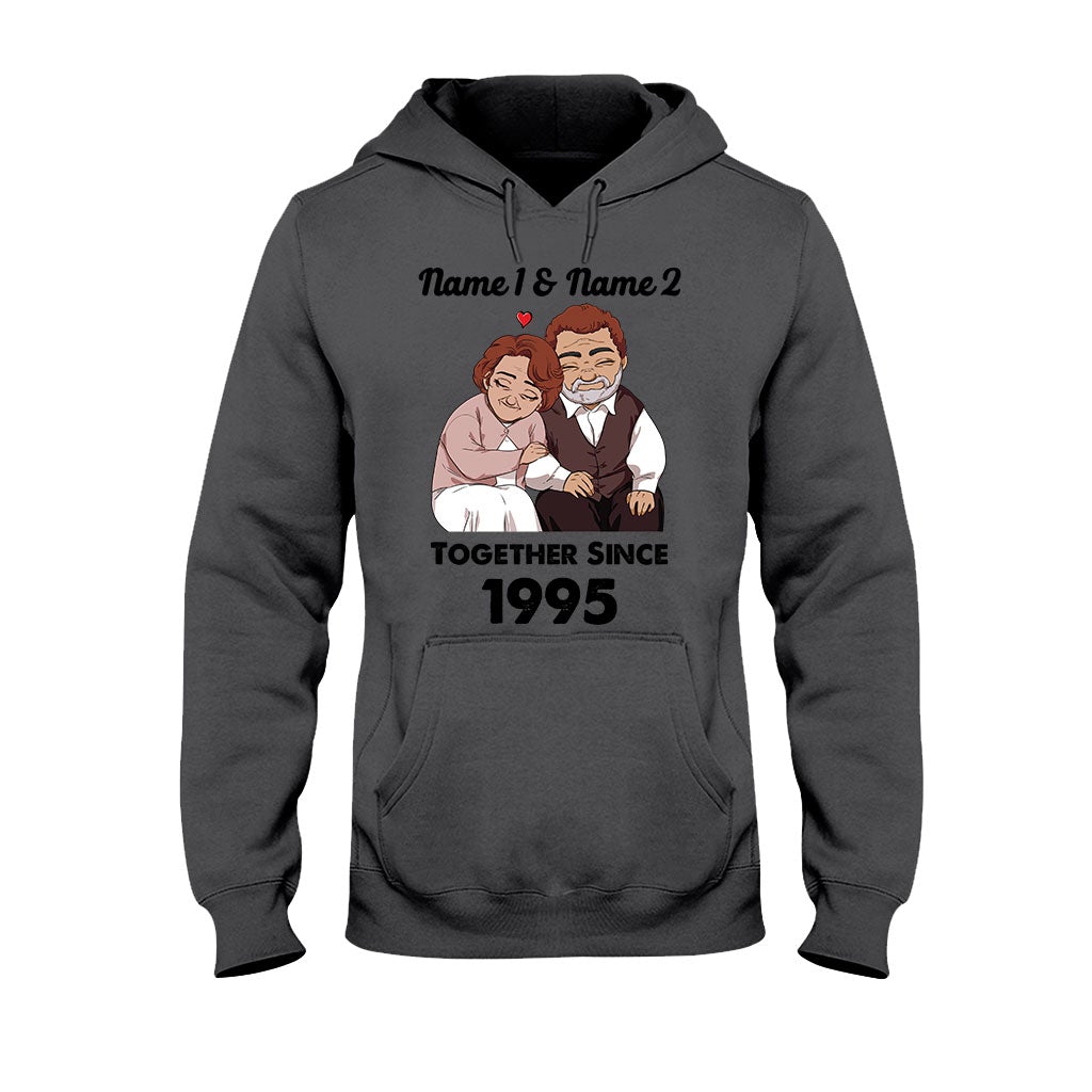 Mari et femme ensemble depuis - T-shirt et sweat à capuche personnalisés pour couples