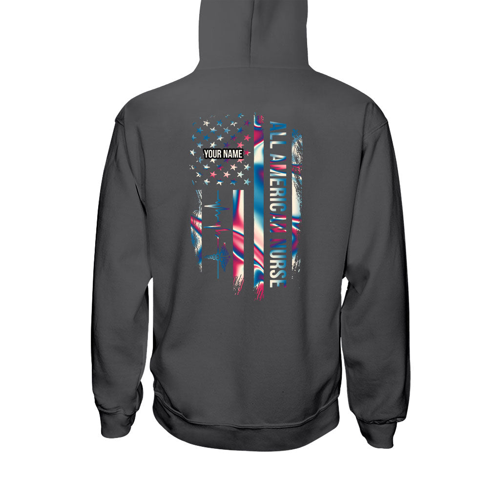 Infirmière fière - T-shirt et sweat à capuche personnalisés pour la fête de l'Indépendance