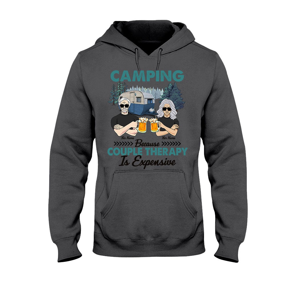 Camping Because Couple Therapy Is Expensive - Personalized T-shirt and Hoodie