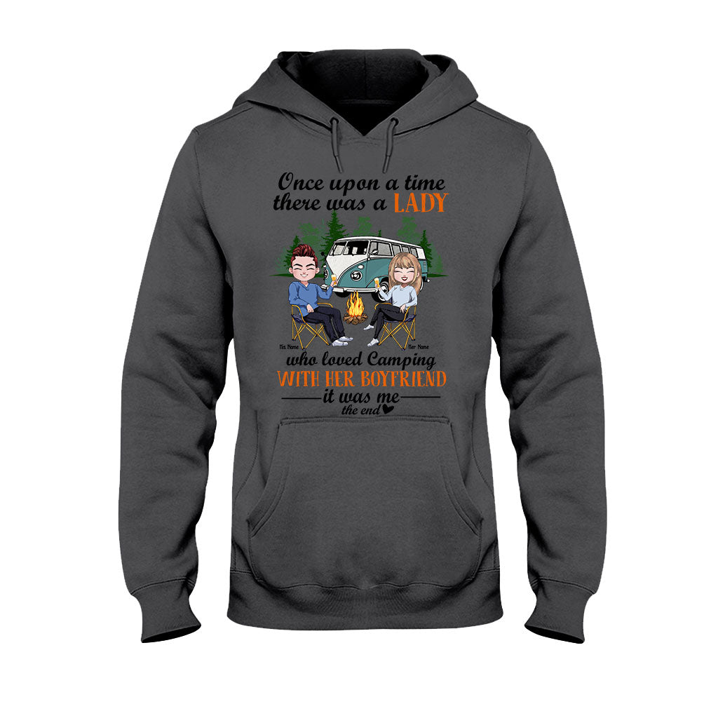 Once Upon A Time There Was A Lady - Personalized Camping Couple T-shirt and Hoodie
