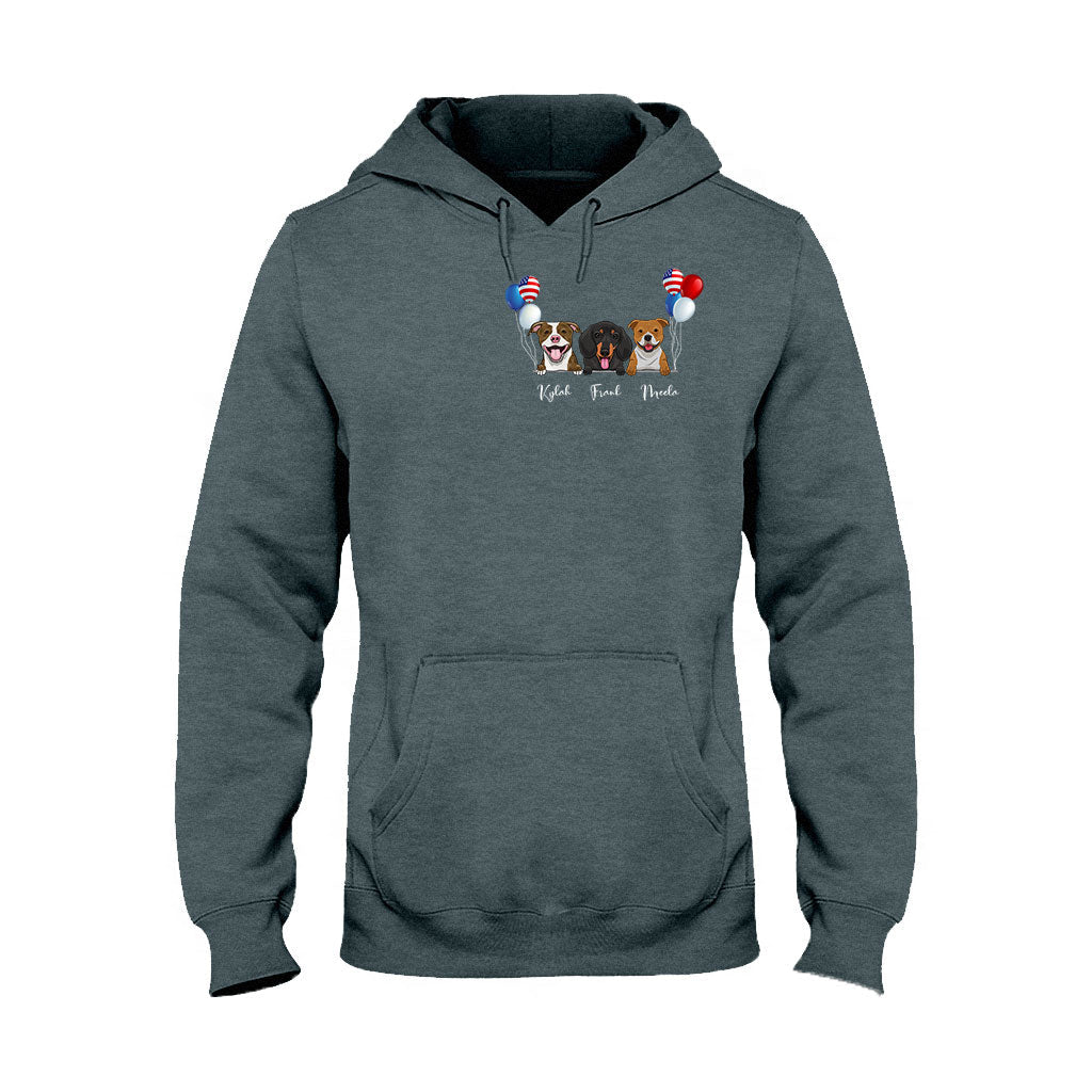 La vie est plus belle avec des chiens - T-shirt et sweat à capuche personnalisés pour la fête de l'Indépendance