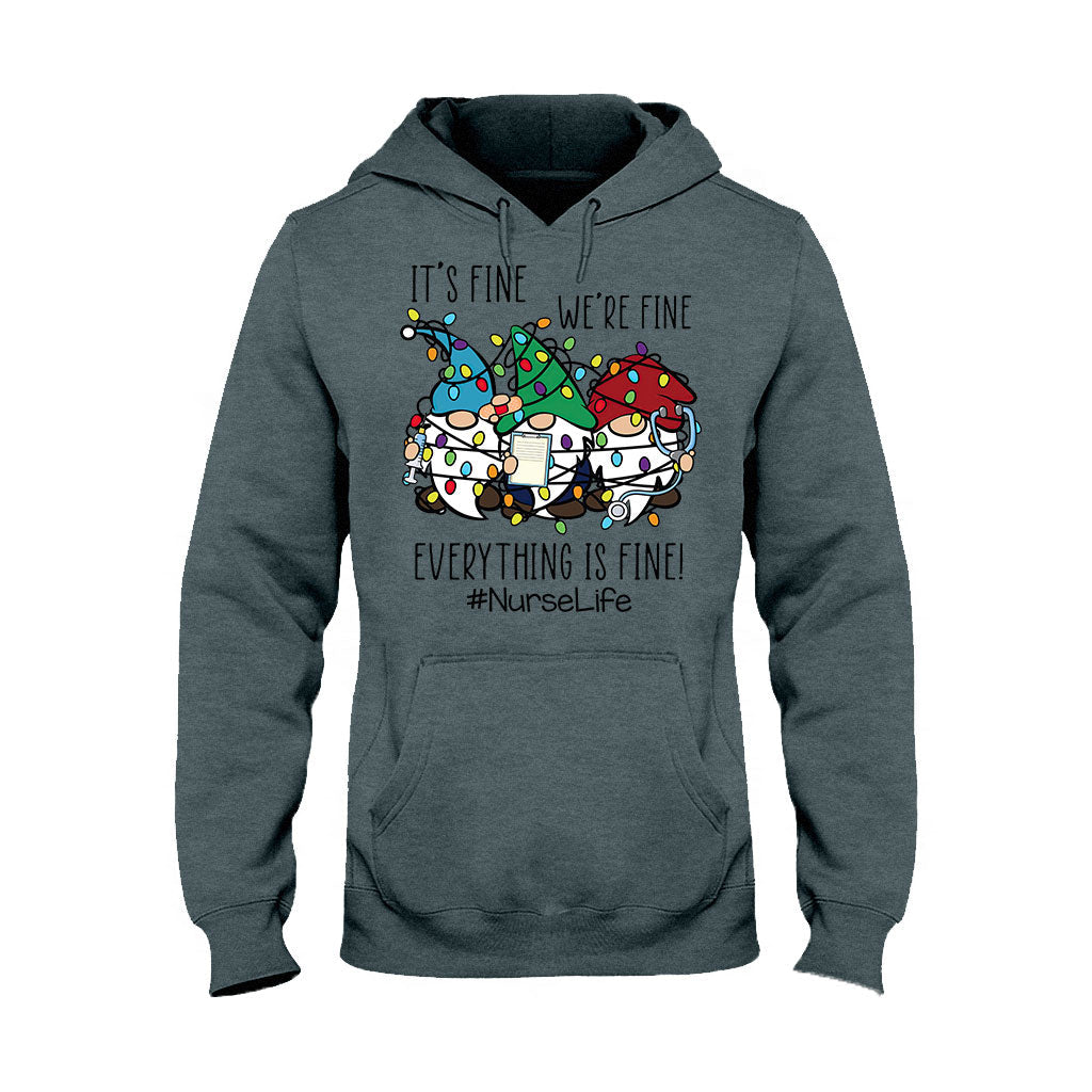 Je vais bien - T-shirt et sweat à capuche « Infirmière de Noël »