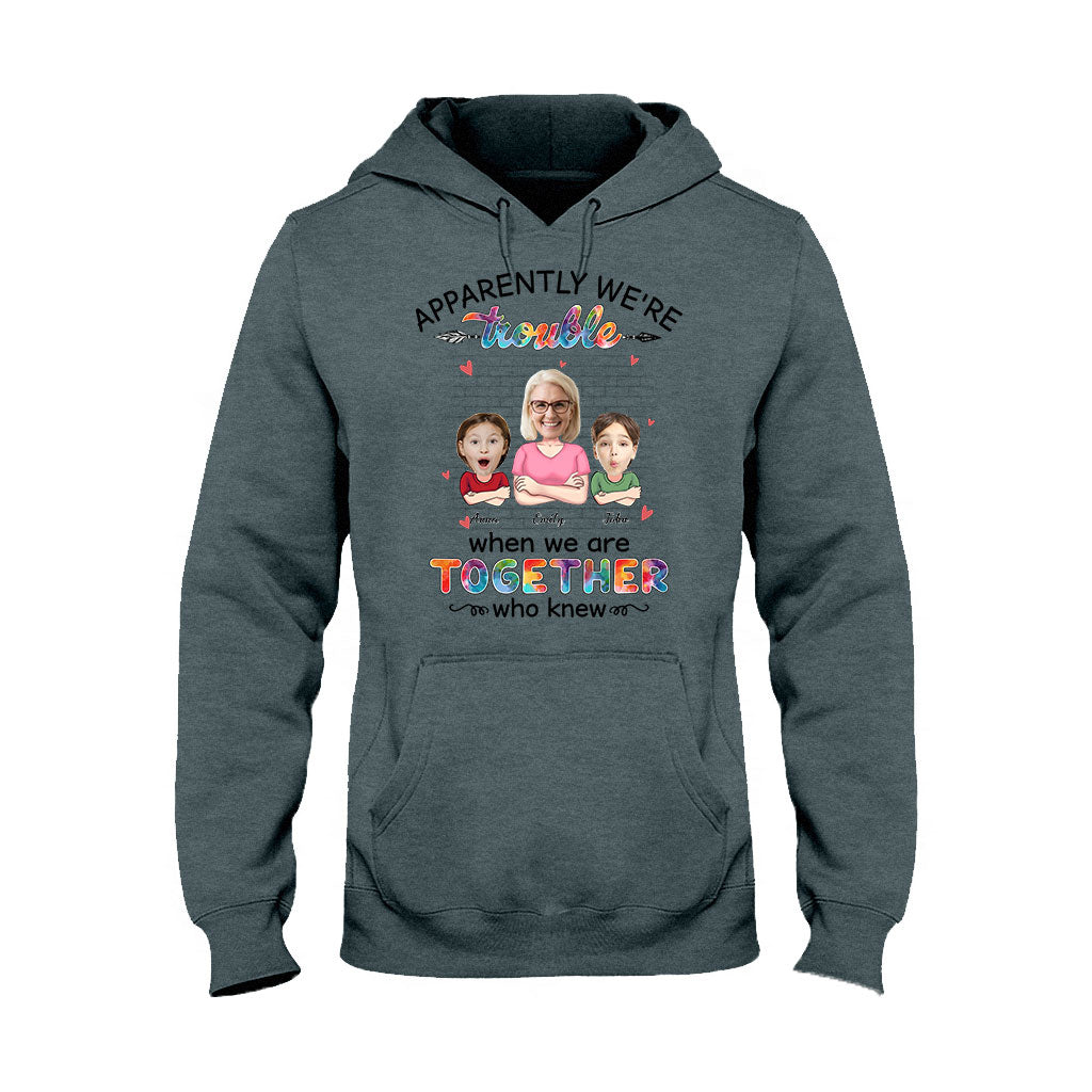 Apparemment, on est des chenapans quand on est ensemble - Cadeau pour grand-mère, grand-mère, petite-fille, petit-fils - T-shirt et sweat à capuche personnalisés