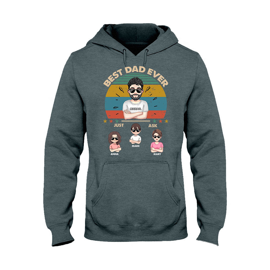 Meilleur papa du monde - Cadeau pour papa, maman, grand-père, grand-mère - T-shirt et sweat à capuche personnalisés