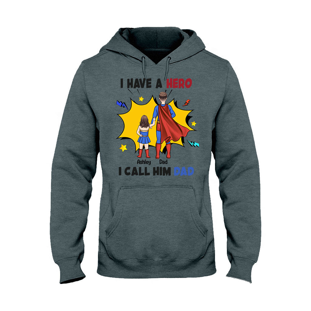 J'ai un héros, je l'appelle papa - T-shirt et sweat à capuche personnalisés pour papa
