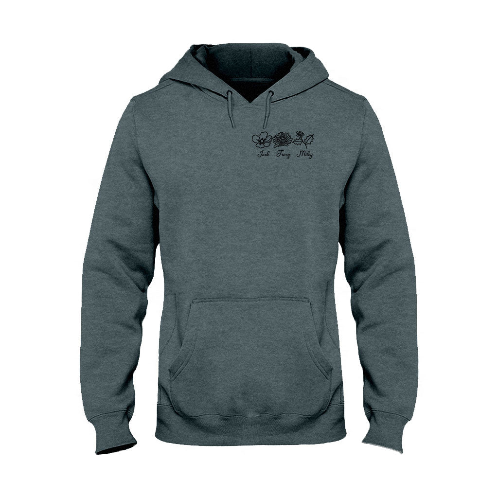 Fleur d'anniversaire - T-shirt et sweat à capuche personnalisés pour la fête des mères