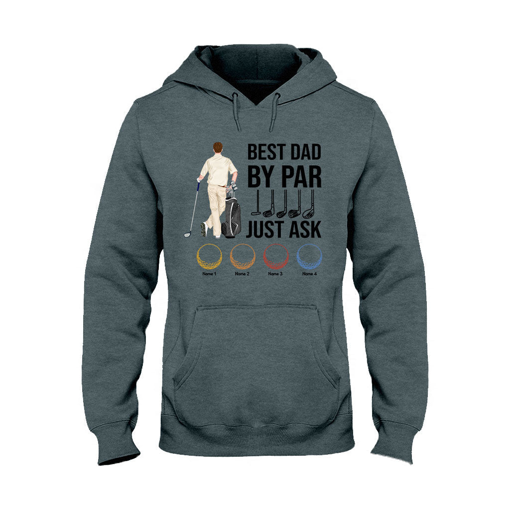Meilleur papa selon le par - T-shirt et sweat à capuche de golf personnalisés pour la fête des pères