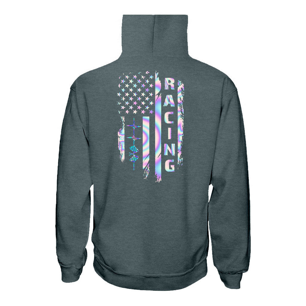J'adore la course automobile - T-shirt et sweat à capuche personnalisés pour la fête de l'Indépendance