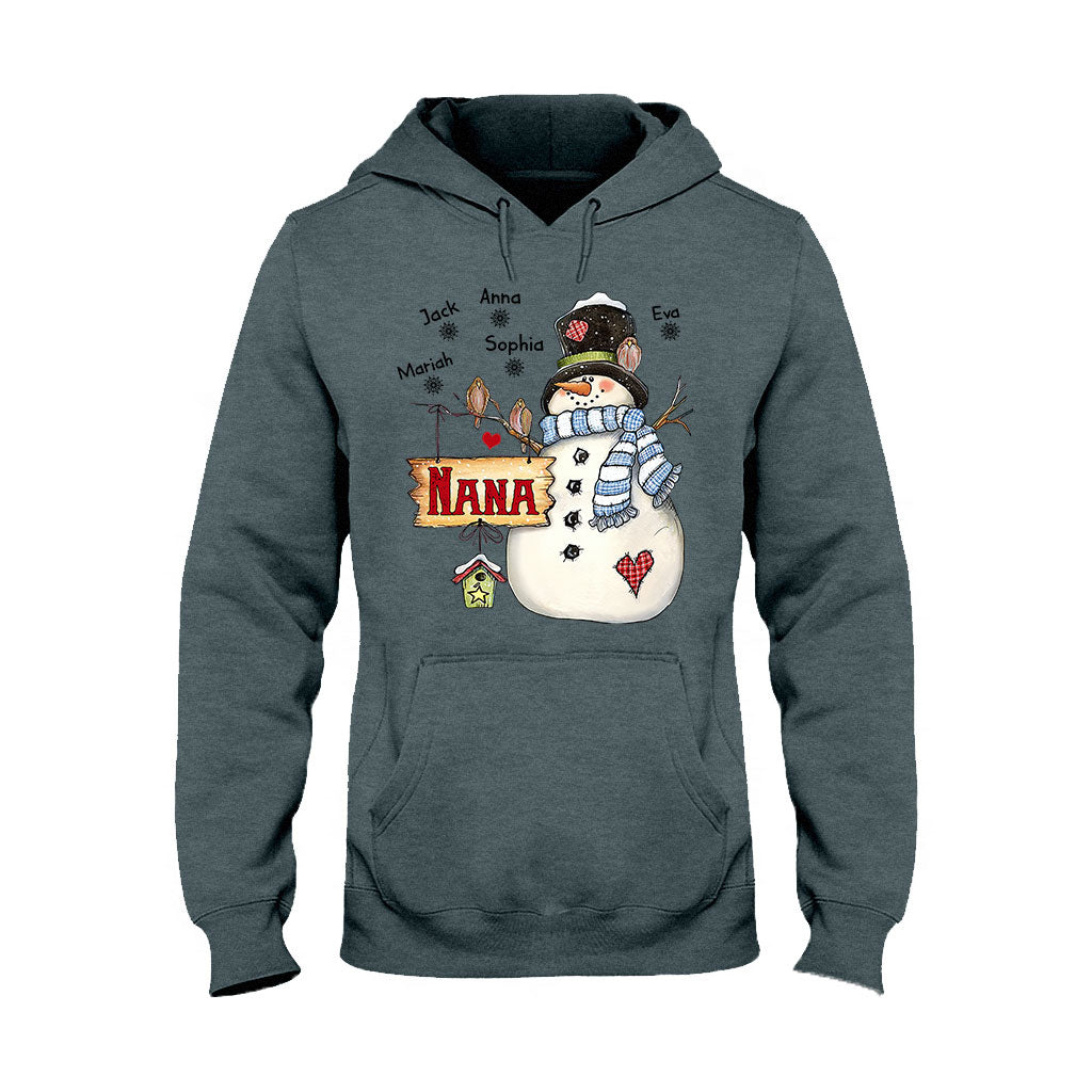 T-shirt et sweat à capuche personnalisés « Nana Snowman » pour grand-mère