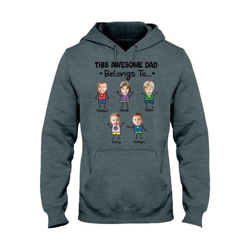 Ce papa génial appartient à - T-shirt et sweat à capuche personnalisés pour papa
