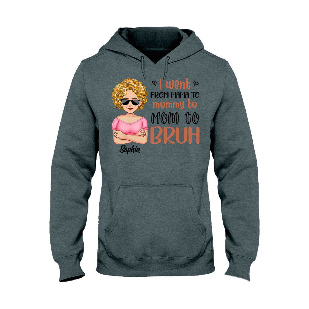 Je suis passé de maman à frère - T-shirt et sweat à capuche personnalisés pour la fête des mères