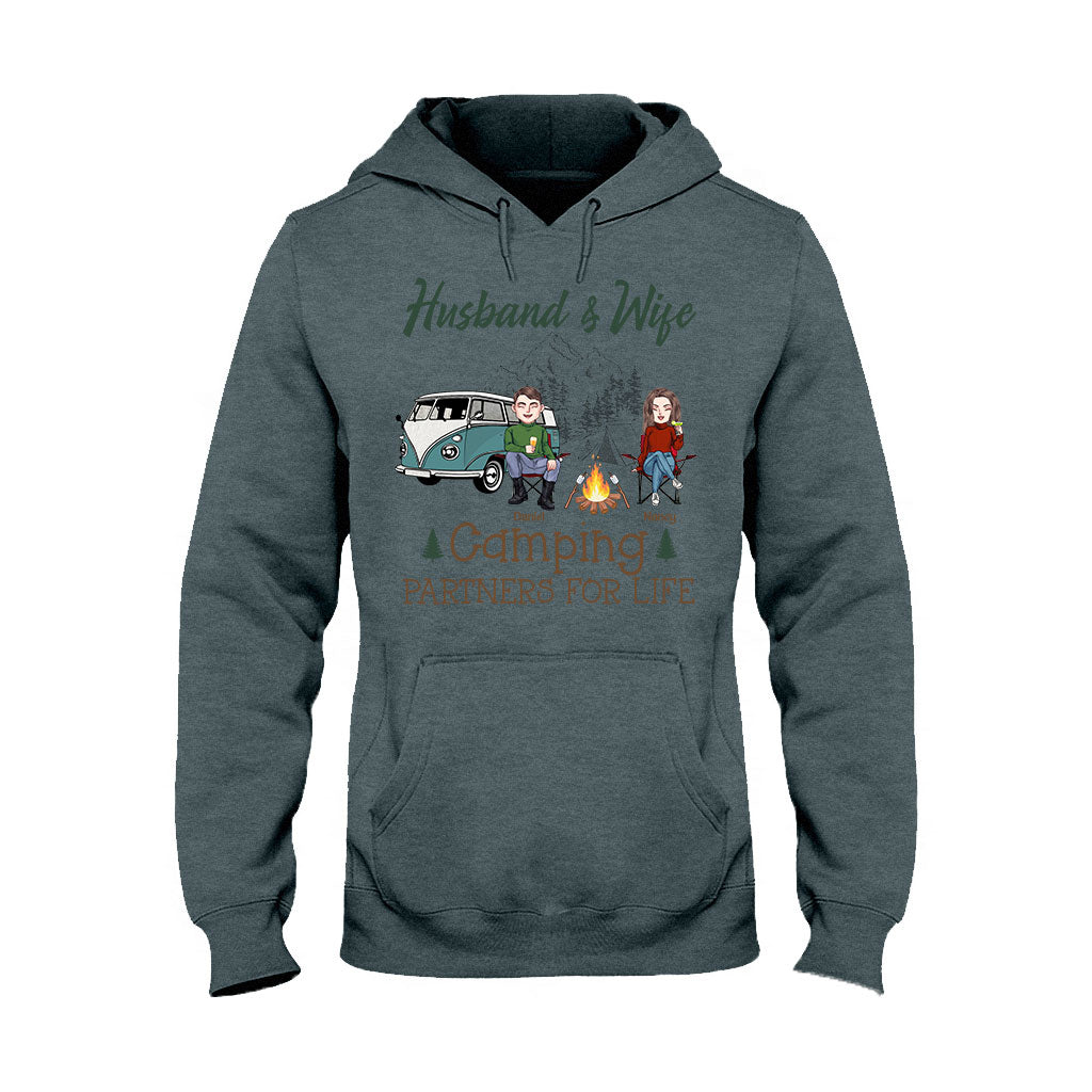 Couple de campeurs pour la vie - T-shirt et sweat à capuche personnalisés pour couples.