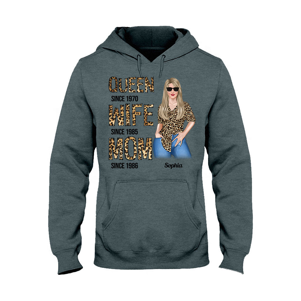 Reine Épouse Maman - T-shirt et sweat à capuche personnalisés pour maman