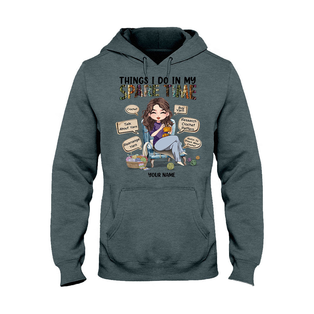 Ce que je fais pendant mon temps libre - T-shirt et sweat à capuche personnalisés au crochet